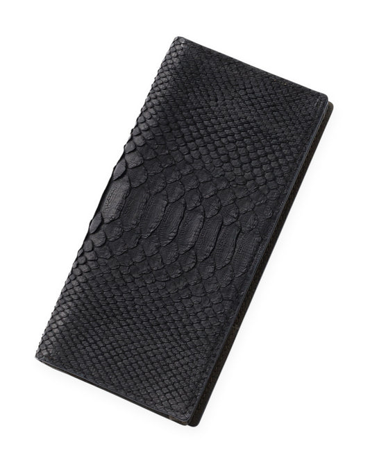 gène par YUKIO MISHIBA / Python Long Wallet - Black×Olive