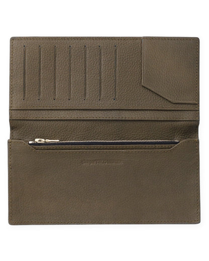 gène par YUKIO MISHIBA / Python Long Wallet - Black×Olive