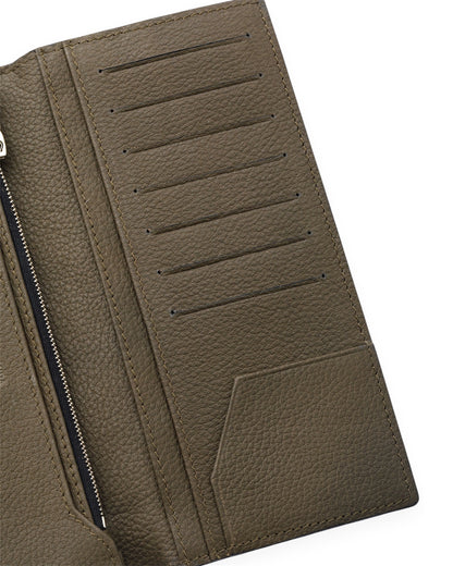 gène par YUKIO MISHIBA / Python Long Wallet - Black×Olive