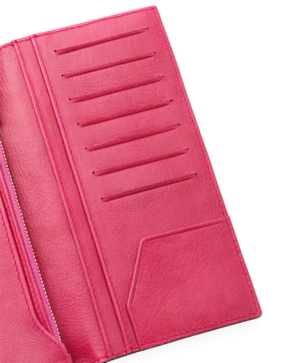 gène par YUKIO MISHIBA / Python Long Wallet - Black×Pink