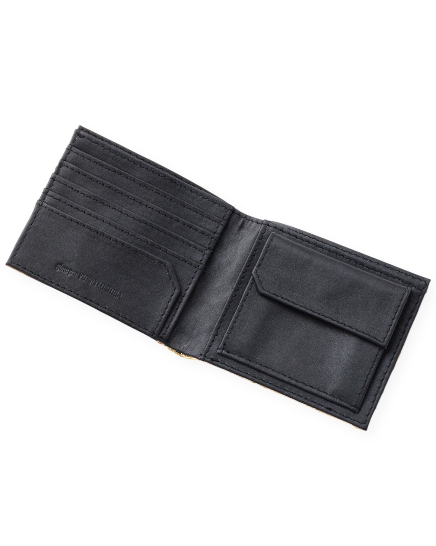 gène par YUKIO MISHIBA / Python Folded Wallet - Gold×Black