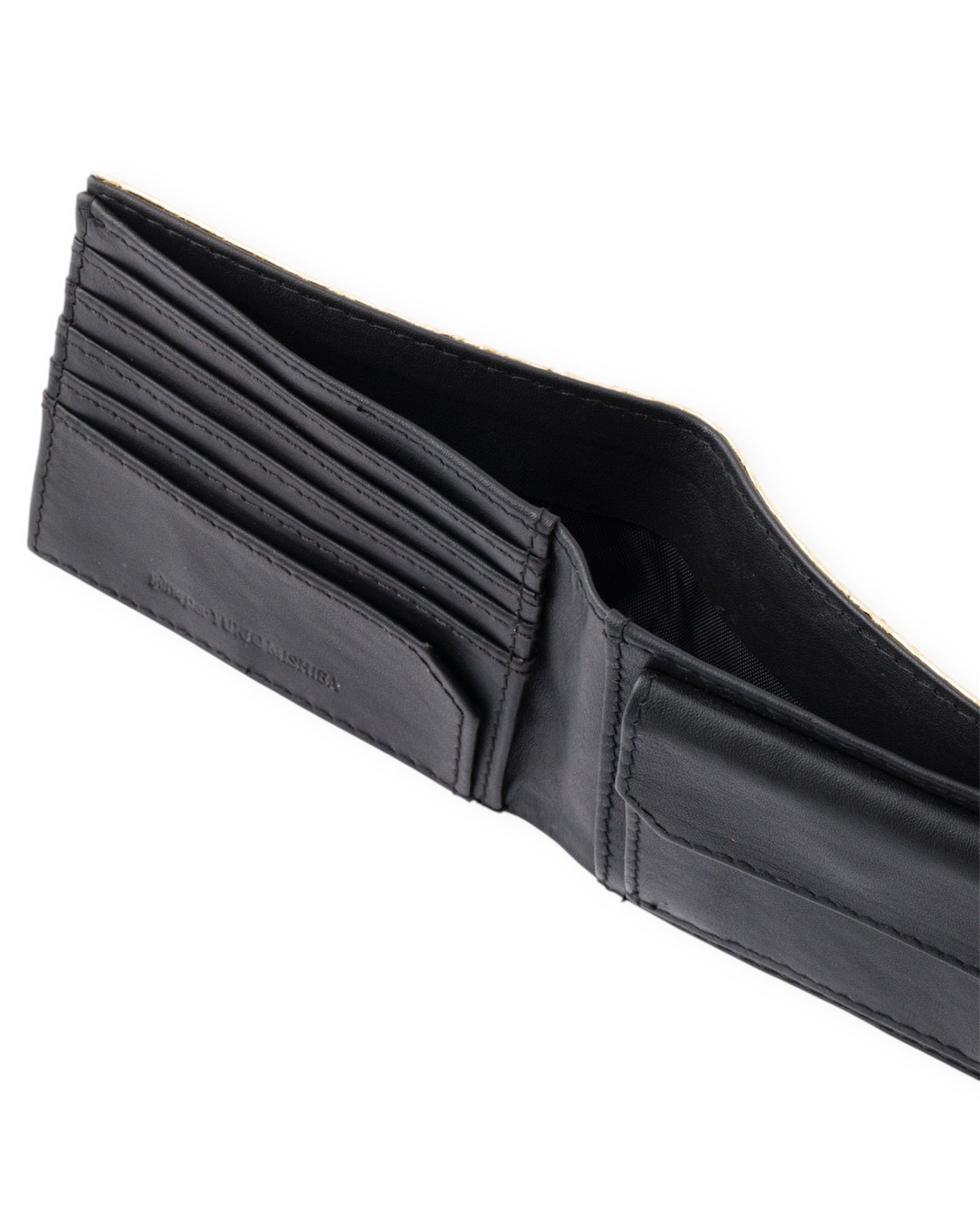 gène par YUKIO MISHIBA / Python Folded Wallet - Gold×Black