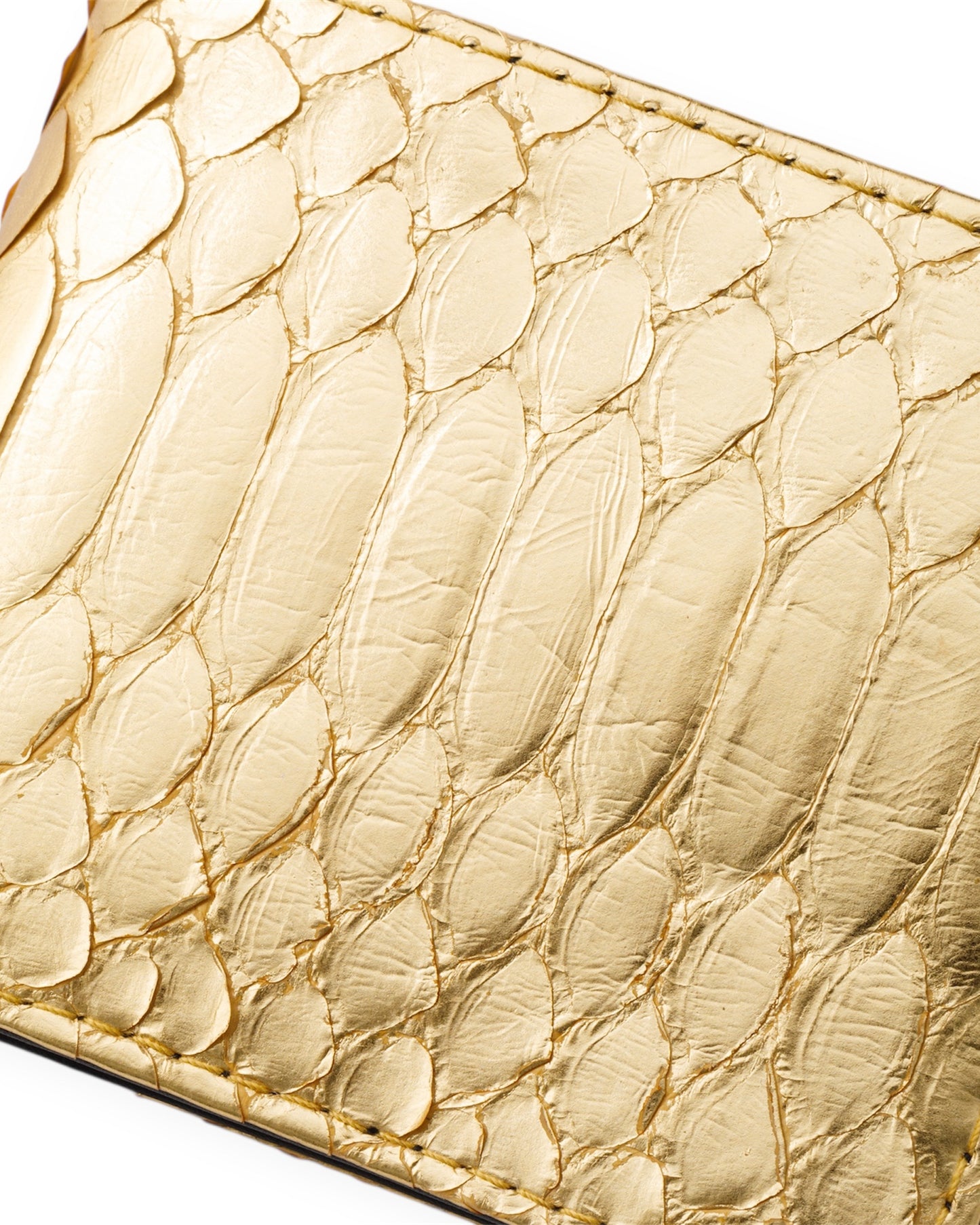 gène par YUKIO MISHIBA / Python Folded Wallet - Gold×Black