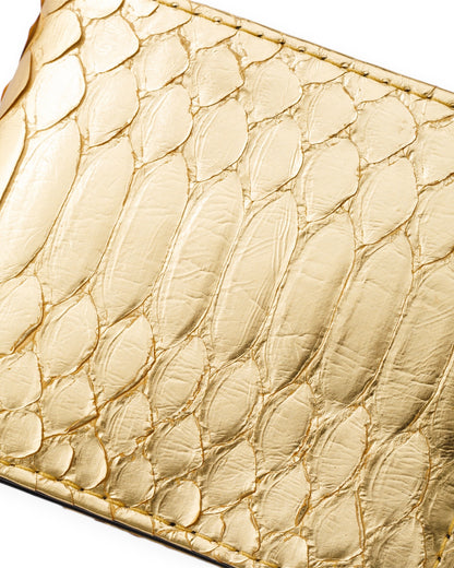 gène par YUKIO MISHIBA / Python Folded Wallet - Gold×Black