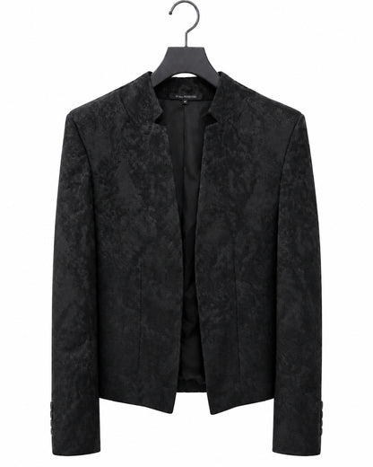 POTENZA / VEIL JACQUARD SHORT JACKET - BLACK