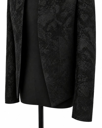 POTENZA / VEIL JACQUARD SHORT JACKET - BLACK