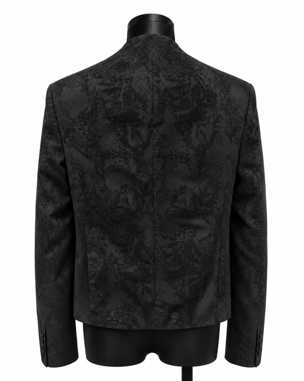POTENZA / VEIL JACQUARD SHORT JACKET - BLACK