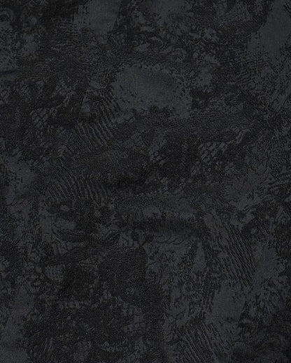 POTENZA / VEIL JACQUARD SHORT JACKET - BLACK