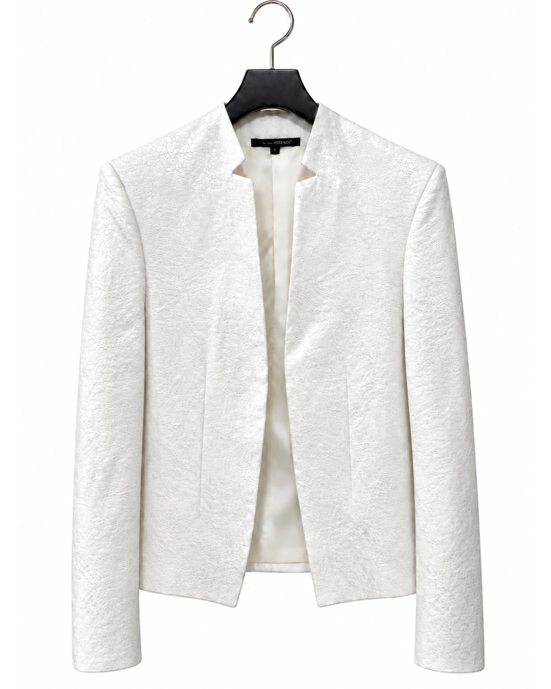 POTENZA | VEIL JACQUARD SHORT JACKET - WHITE – HARAJUKU VILLAGE