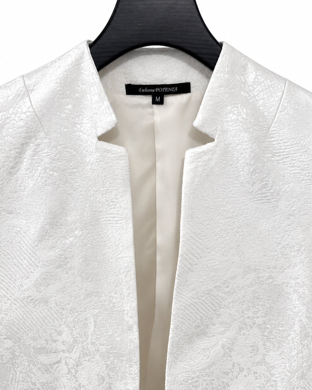 POTENZA / VEIL JACQUARD SHORT JACKET - WHITE
