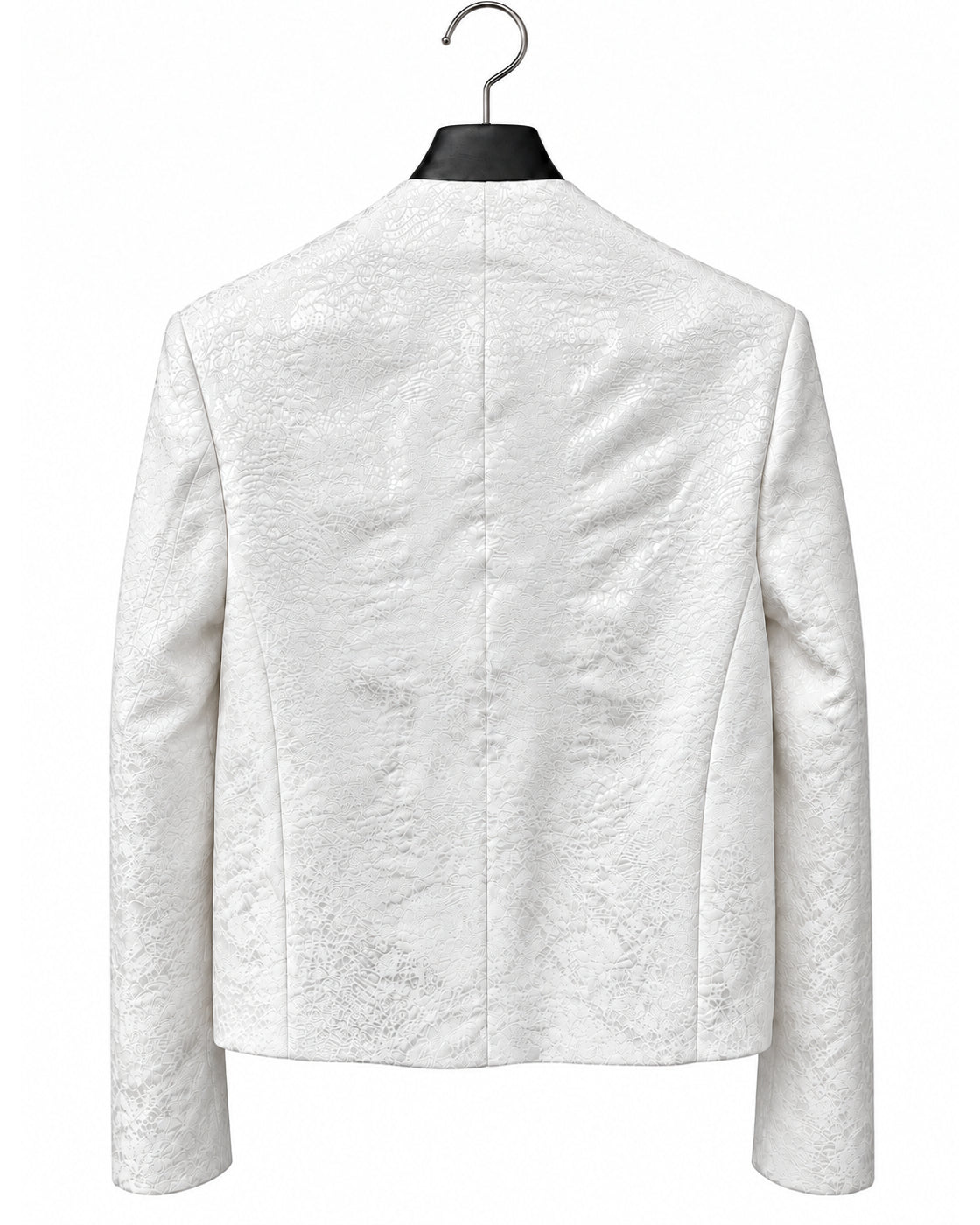 POTENZA / VEIL JACQUARD SHORT JACKET - WHITE