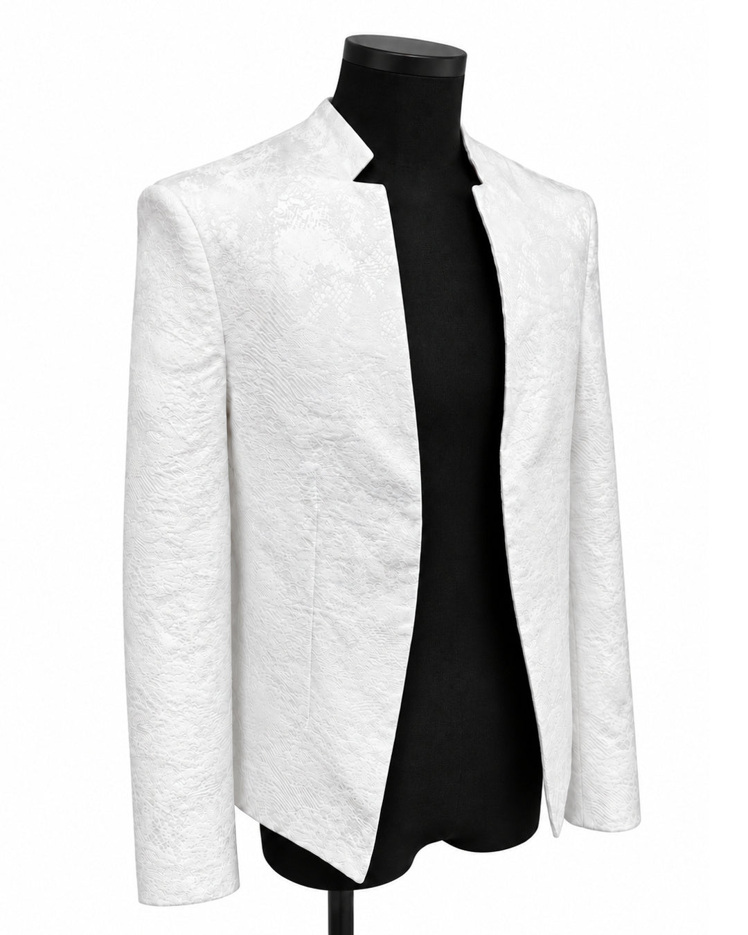 POTENZA / VEIL JACQUARD SHORT JACKET - WHITE