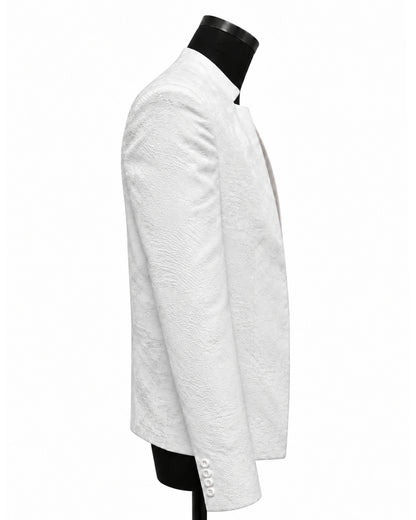 POTENZA / VEIL JACQUARD SHORT JACKET - WHITE