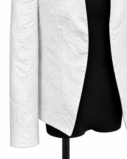POTENZA / VEIL JACQUARD SHORT JACKET - WHITE