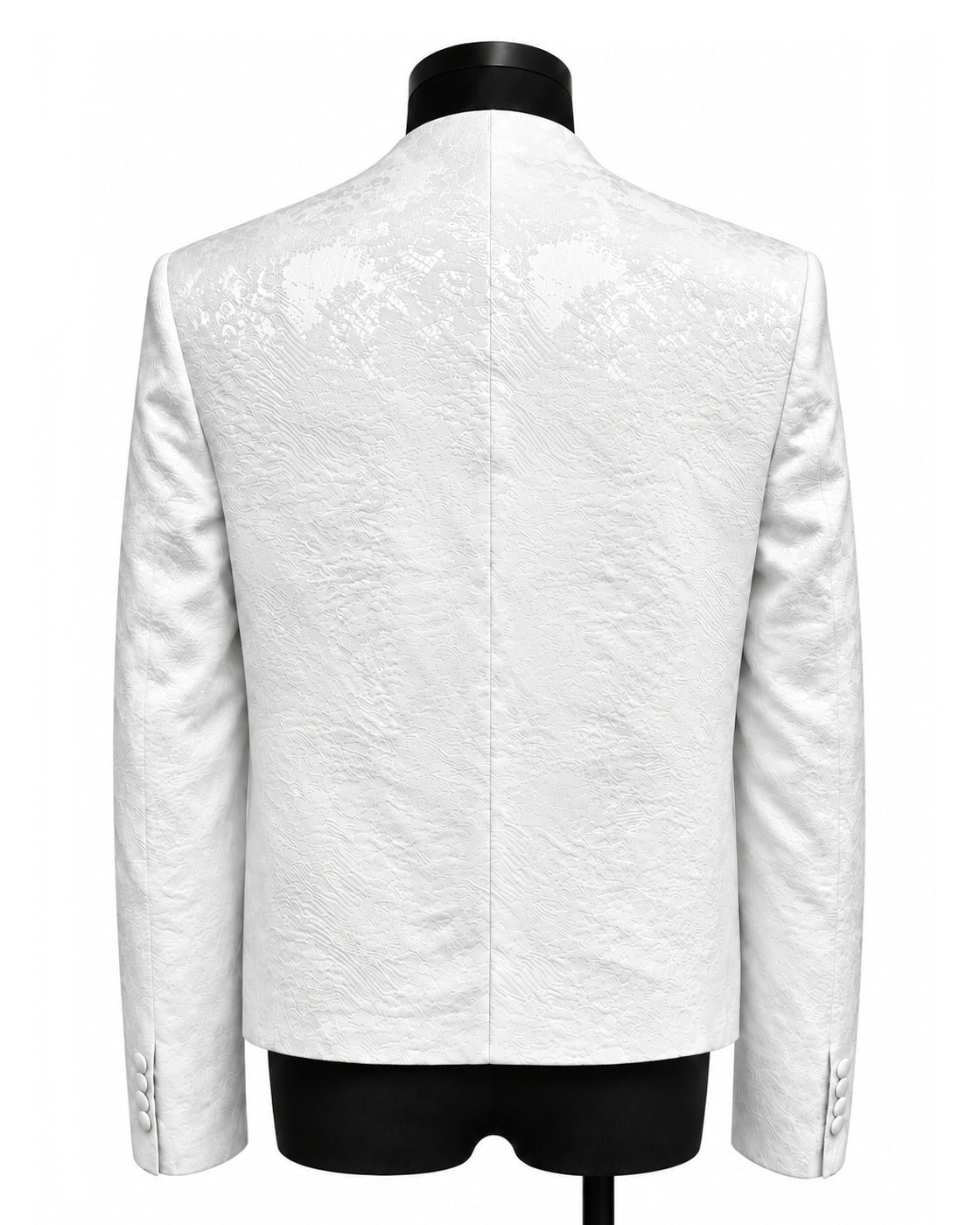 POTENZA / VEIL JACQUARD SHORT JACKET - WHITE