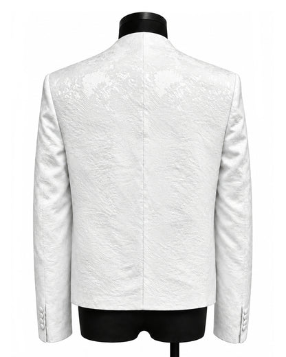 POTENZA / VEIL JACQUARD SHORT JACKET - WHITE