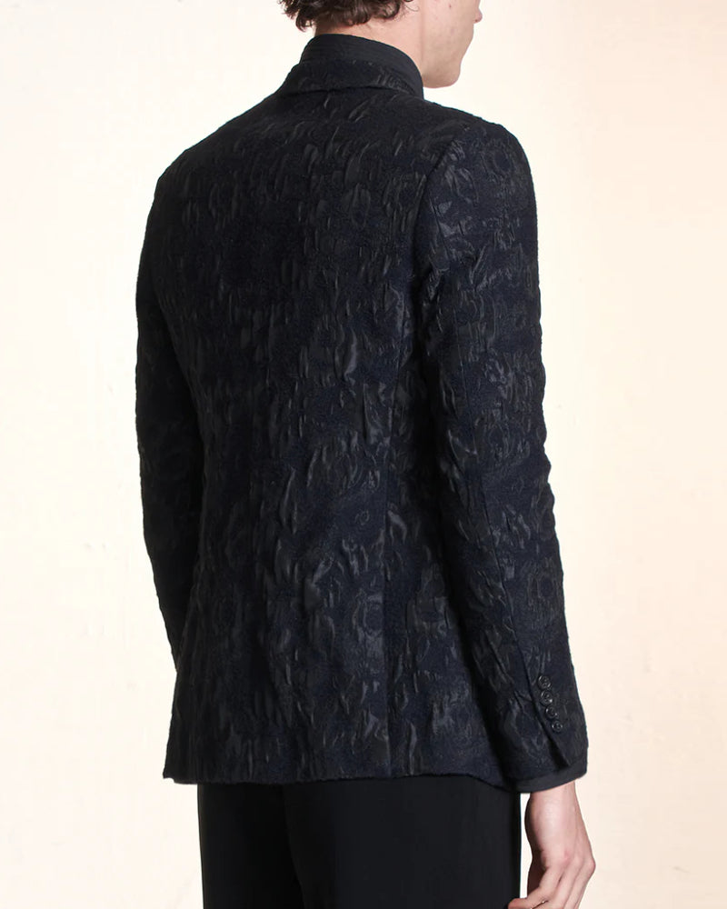 HARRISON WONG / Floral Jacquard Blazer With Satin Lapel