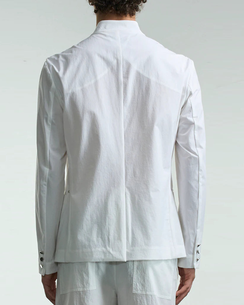HARRISON WONG / Stand Collar Blazer With Studs - White