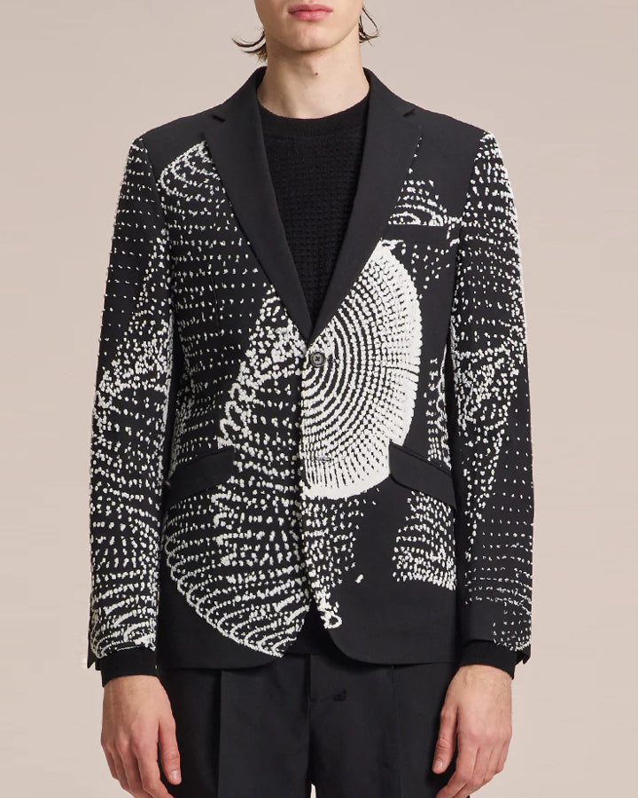 HARRISON WONG / Wool Blazer With Vectors 3D Embroidery