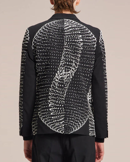 HARRISON WONG / Wool Blazer With Vectors 3D Embroidery