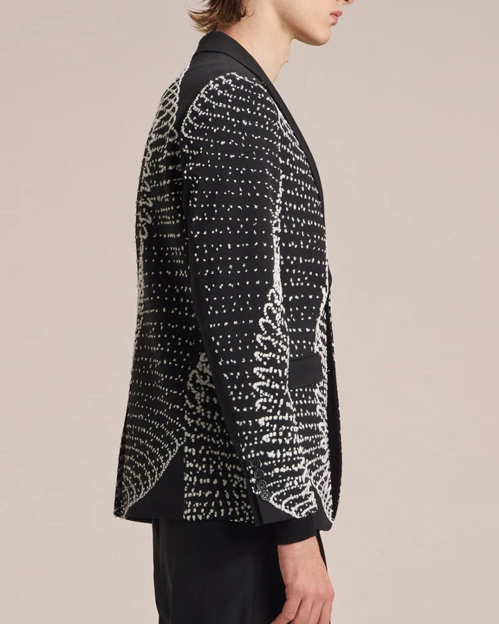 HARRISON WONG / Wool Blazer With Vectors 3D Embroidery