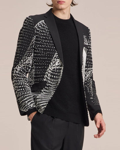 HARRISON WONG / Wool Blazer With Vectors 3D Embroidery