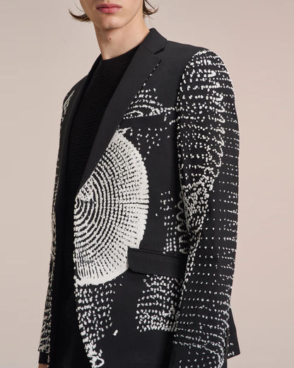 HARRISON WONG / Wool Blazer With Vectors 3D Embroidery
