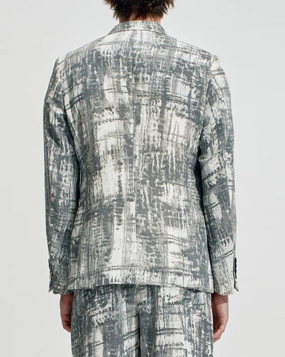 HARRISON WONG / Blurred Check Print Blazer