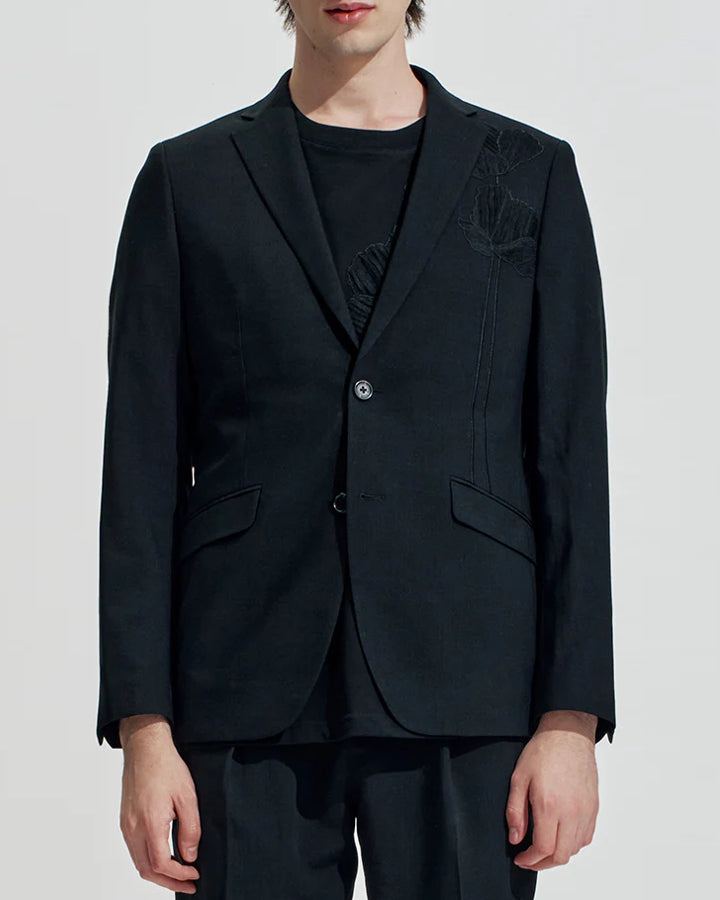 HARRISON WONG / Blazer With Embroidered Flowers