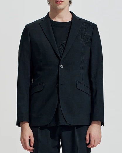 HARRISON WONG / Blazer With Embroidered Flowers