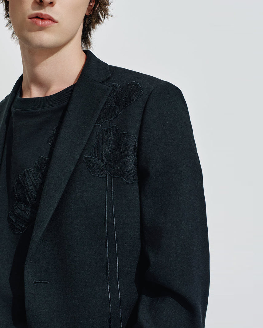 HARRISON WONG / Blazer With Embroidered Flowers