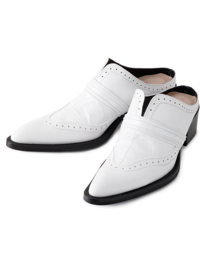 POTENZA / INSERT MULES - Metallic Croco -