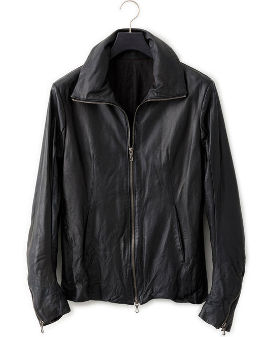 gène par YUKIO MISHIBA / Cow Leather Blouson - Oil Processed
