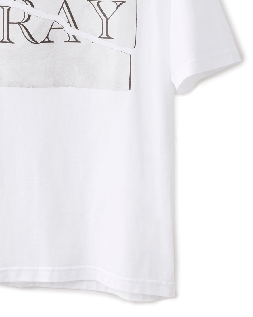 Bennu / Printed Loose Fit Tee - PRAY - WHITE