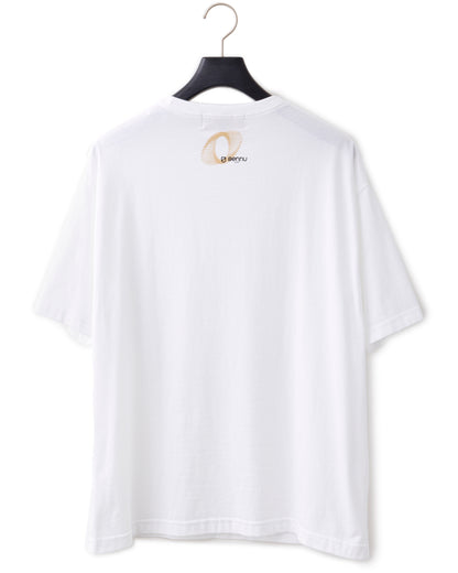 Bennu / Printed Loose Fit Tee - PRAY - WHITE