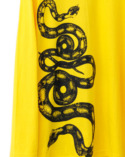 Bennu × TT / Snake Printed Long Sleeve Tee - YELLOW