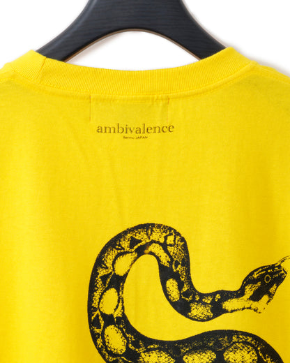 Bennu × TT / Snake Printed Long Sleeve Tee - YELLOW
