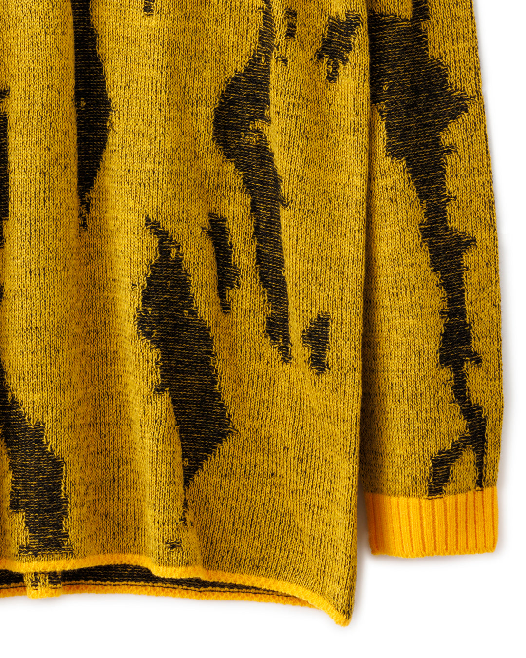 gène par YUKIO MISHIBA / Flake Single Jacquard Knit - Yellow×Black