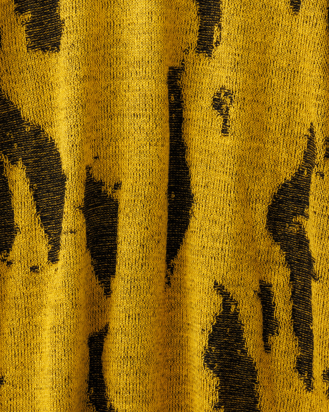 gène par YUKIO MISHIBA / Flake Single Jacquard Knit - Yellow×Black