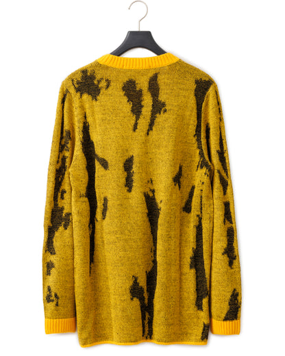 gène par YUKIO MISHIBA / Flake Single Jacquard Knit - Yellow×Black