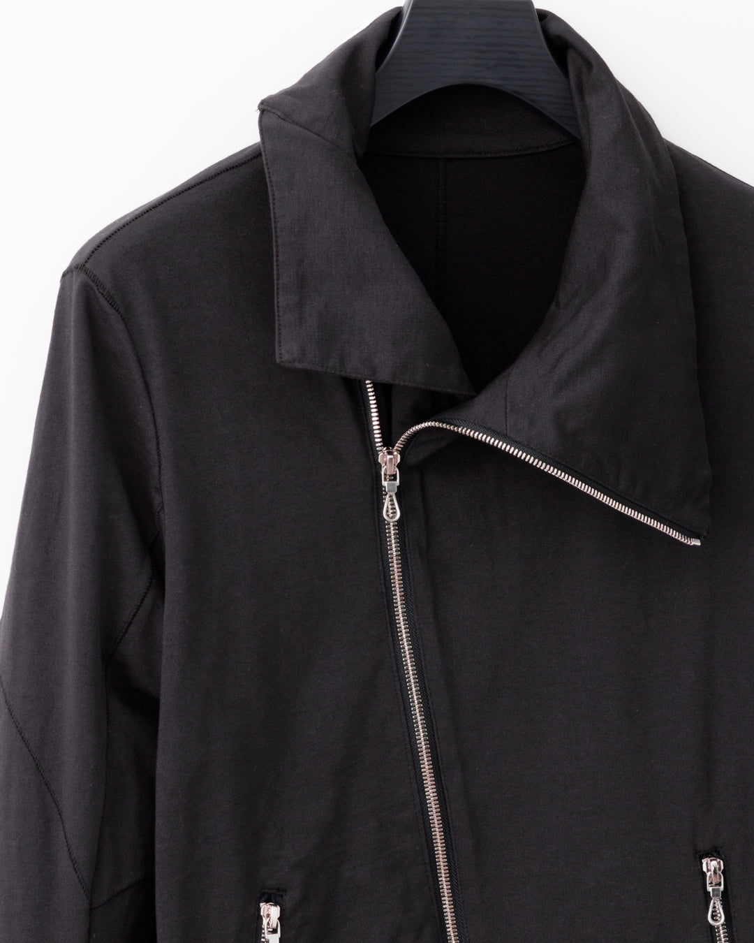 gène par YUKIO MISHIBA / Pleating Jersey Blouson - Charcoal