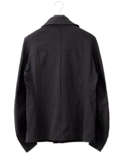 gène par YUKIO MISHIBA / Pleating Jersey Blouson - Charcoal