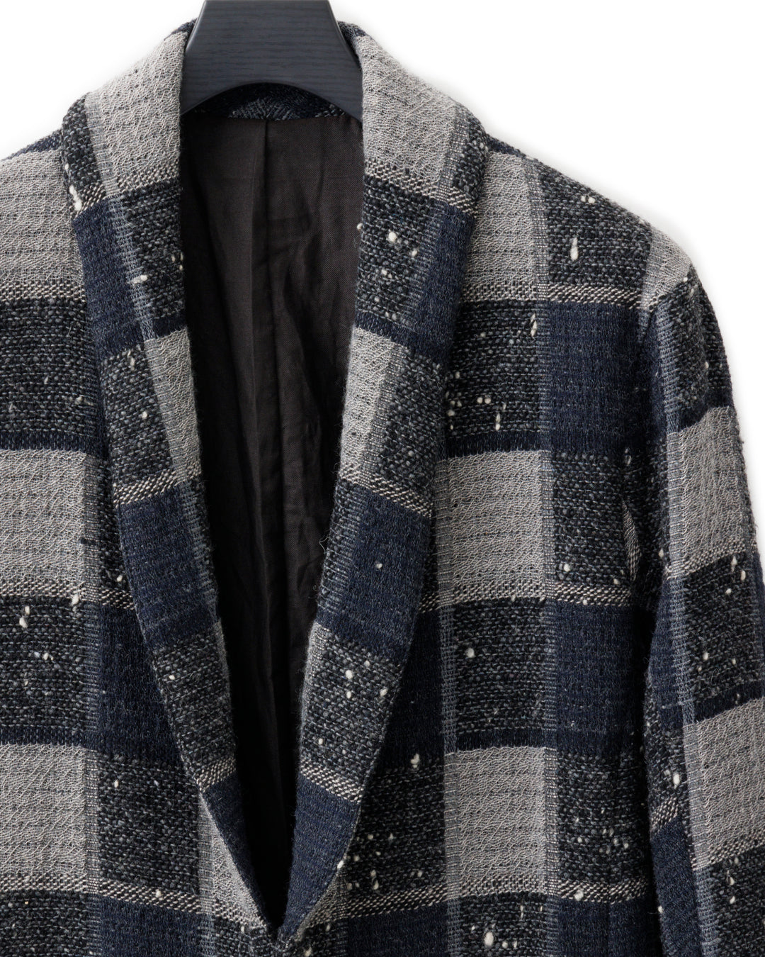 gène par YUKIO MISHIBA / Block Check Tweed Hook Coat