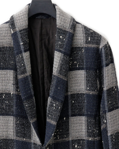 gène par YUKIO MISHIBA / Block Check Tweed Hook Coat