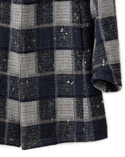 gène par YUKIO MISHIBA / Block Check Tweed Hook Coat