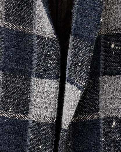 gène par YUKIO MISHIBA / Block Check Tweed Hook Coat