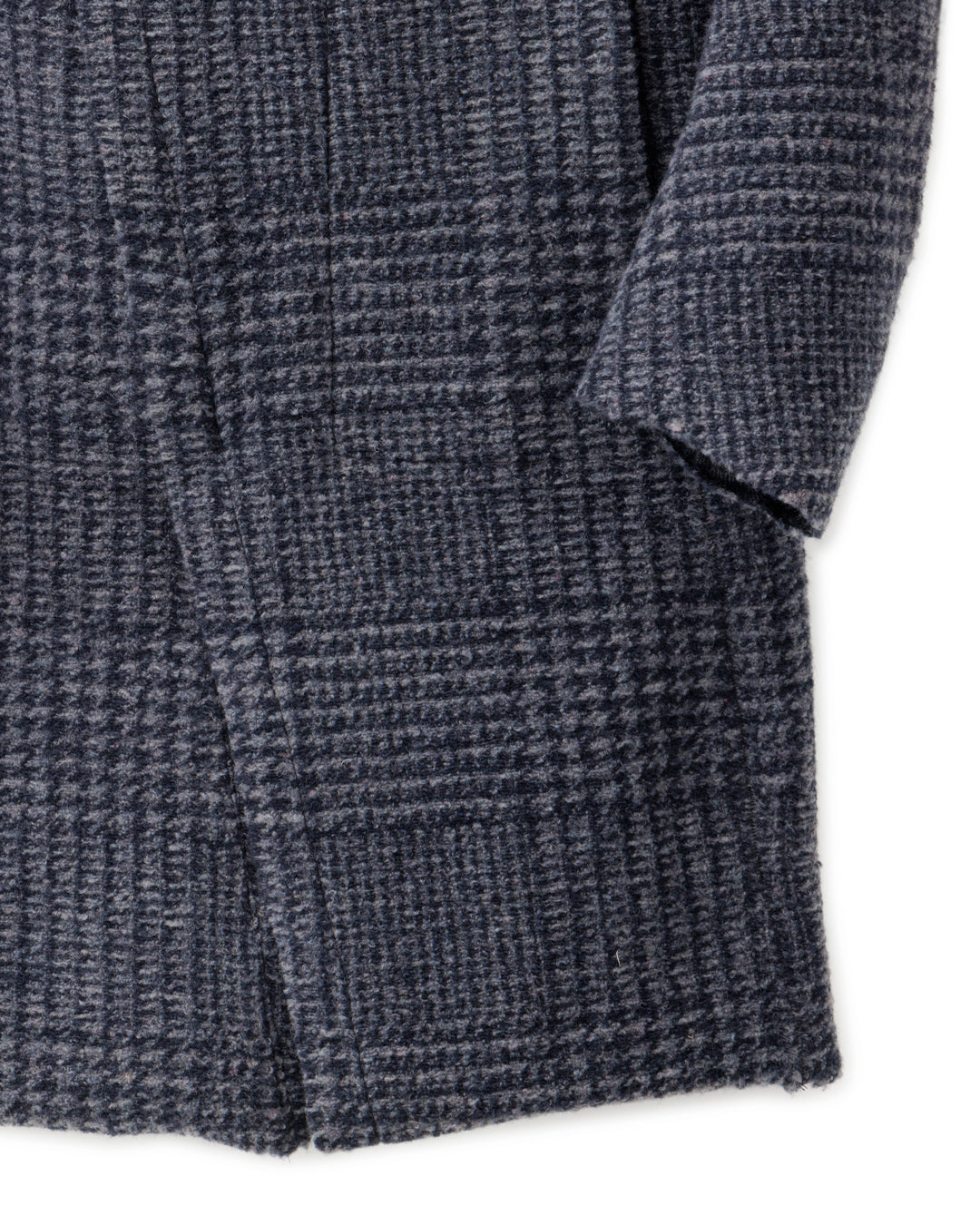 gène par YUKIO MISHIBA / Check Sliver Knit Hooded Coat