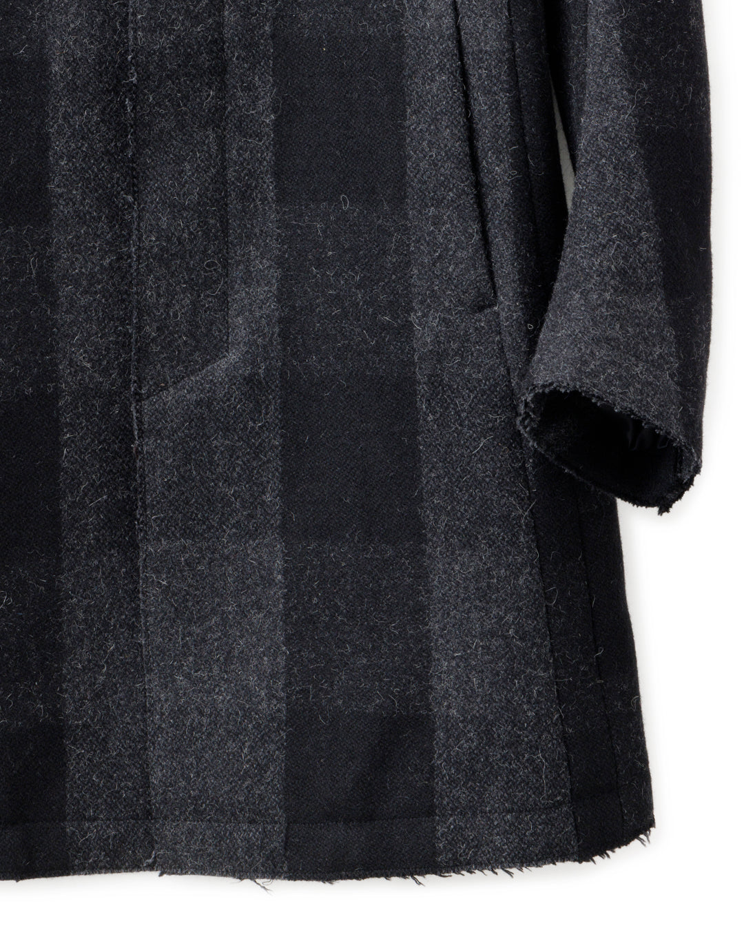 gène par YUKIO MISHIBA / Check Melton Stand Collar Coat