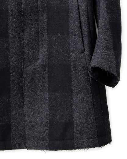 gène par YUKIO MISHIBA / Check Melton Stand Collar Coat