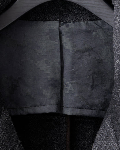 gène par YUKIO MISHIBA / Check Melton Stand Collar Coat